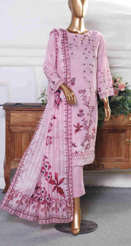 Embroidered Lawn 3 Piece Suite