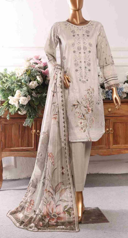 Embroidered Lawn 3 Piece Suite