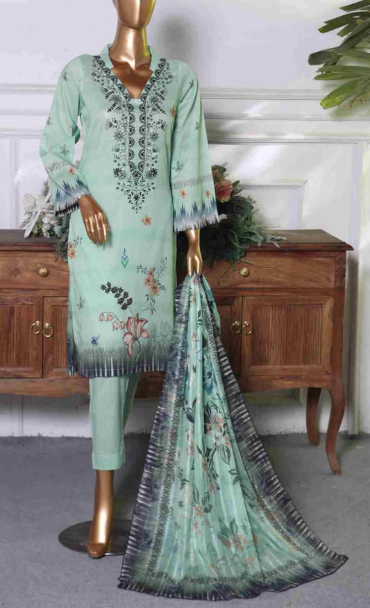 Embroidered Lawn 3 Piece Suite