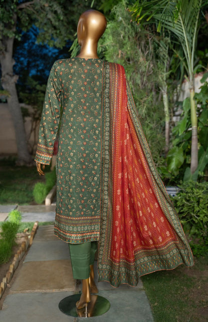 Printed 3 Piece Suite Zari Dupatta