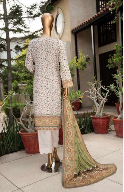 Printed 3 Piece Suite Zari Dupatta